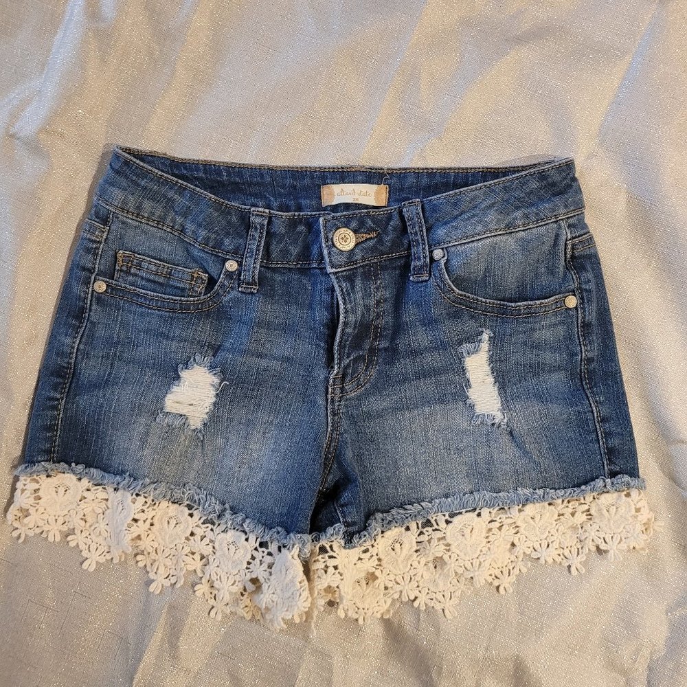 Altar'd State denim lace shorts